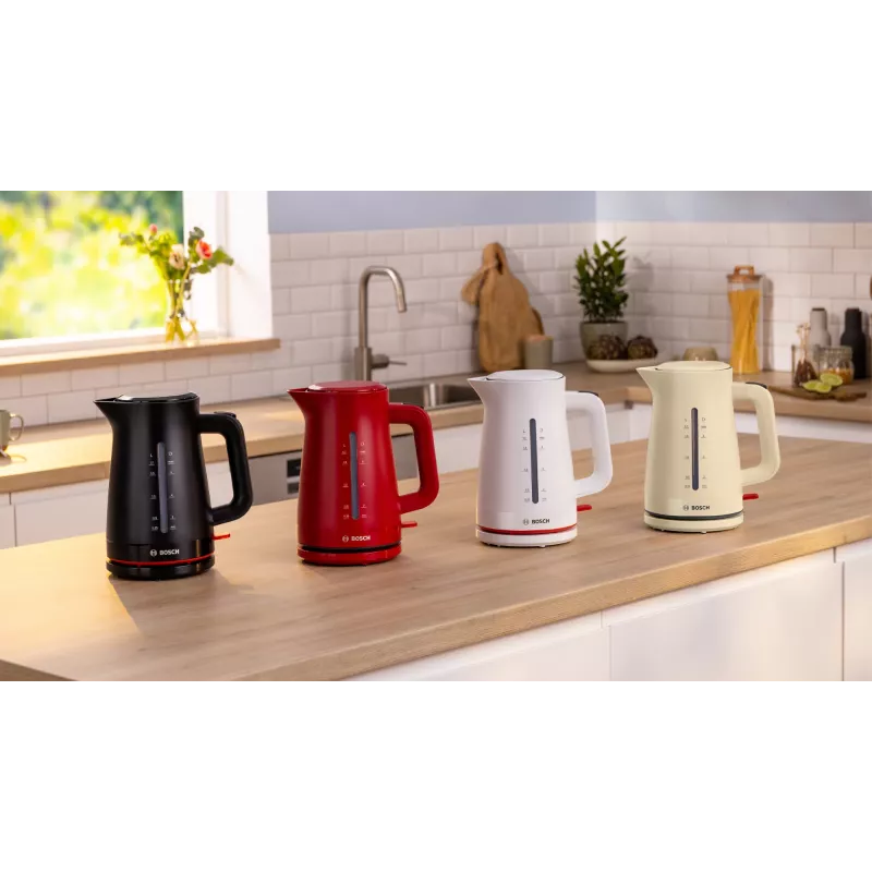 Electric kettle Bosch TWK3M121 — 1.7 L, 2400 W, white, plastic housing