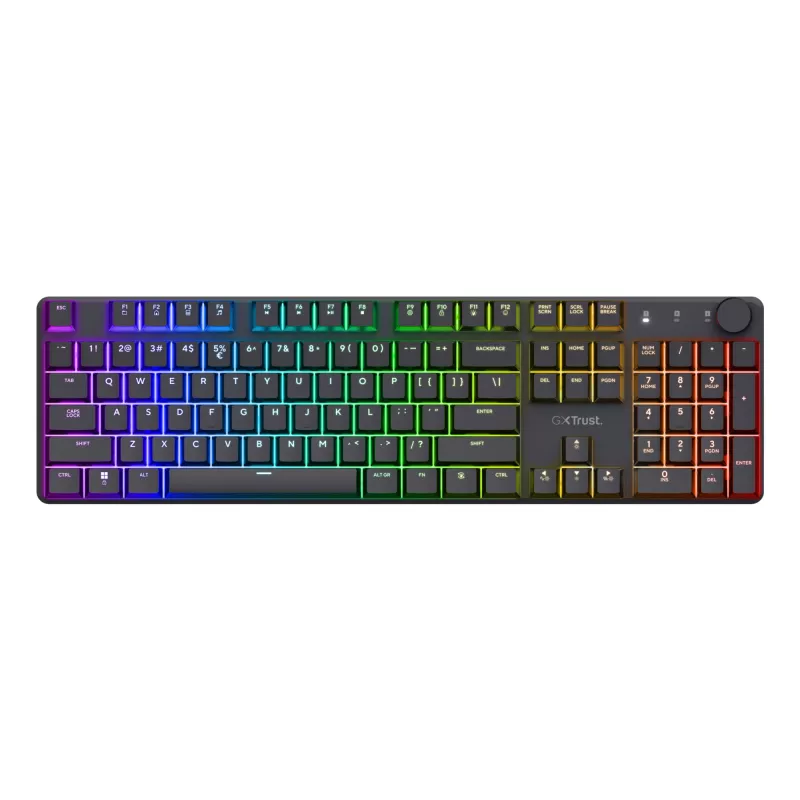Trust GXT 868 Torix keyboard Gaming USB + RF Wireless + Bluetooth QWERTY US English Black
