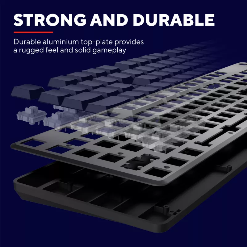 Trust GXT 868 Torix keyboard Gaming USB + RF Wireless + Bluetooth QWERTY US English Black
