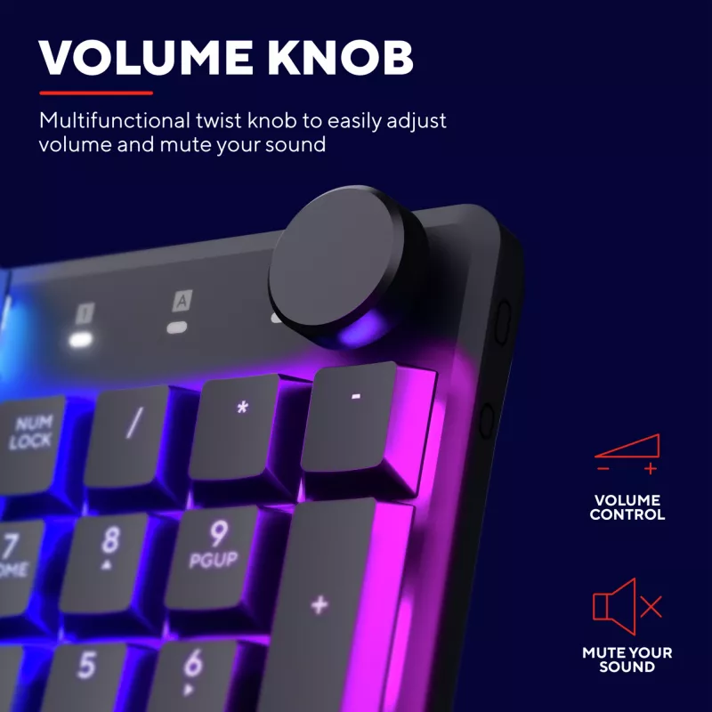 Trust GXT 868 Torix keyboard Gaming USB + RF Wireless + Bluetooth QWERTY US English Black