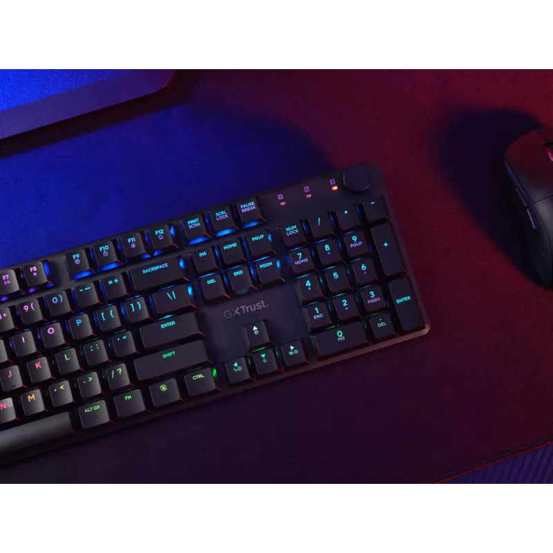 Trust GXT 868 Torix keyboard Gaming USB + RF Wireless + Bluetooth QWERTY US English Black