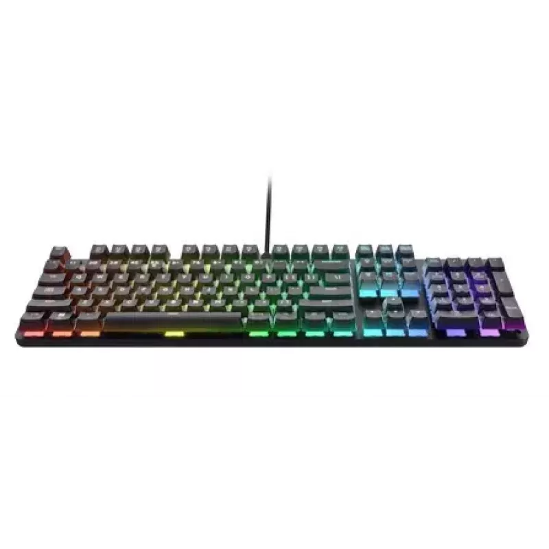 Wired Gaming Mechanical Keyboard TRUST GXT 871 Zora — Full-size QWERTY US, RGB, N-key rollover, 104 keys, Aluminium, USB-A, 1.8 m