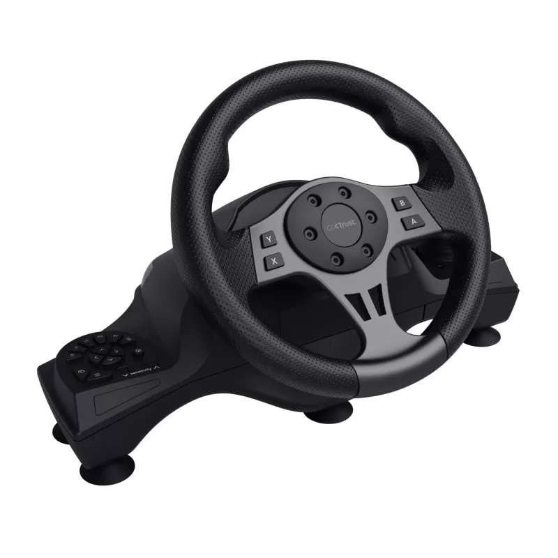 Trust GXT 289 Movi Black USB Steering wheel + Pedals Nintendo Switch, PlayStation 4, Xbox One S, Xbox One X, Xbox Series S, Xbox Series X