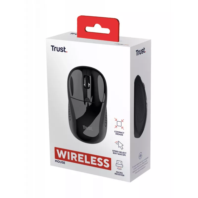 Trust 24658 mouse Office Ambidextrous RF Wireless Optical 1600 DPI