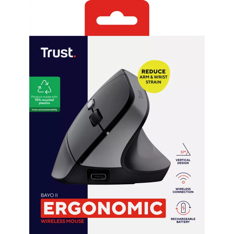 Trust Bayo II mouse Medical Right-hand RF Wireless Optical 2400 DPI