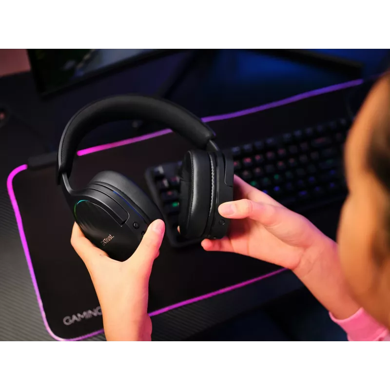 Trust GXT 491 Fayzo Headset Wired & Wireless Head-band Gaming USB Type-C Bluetooth Black