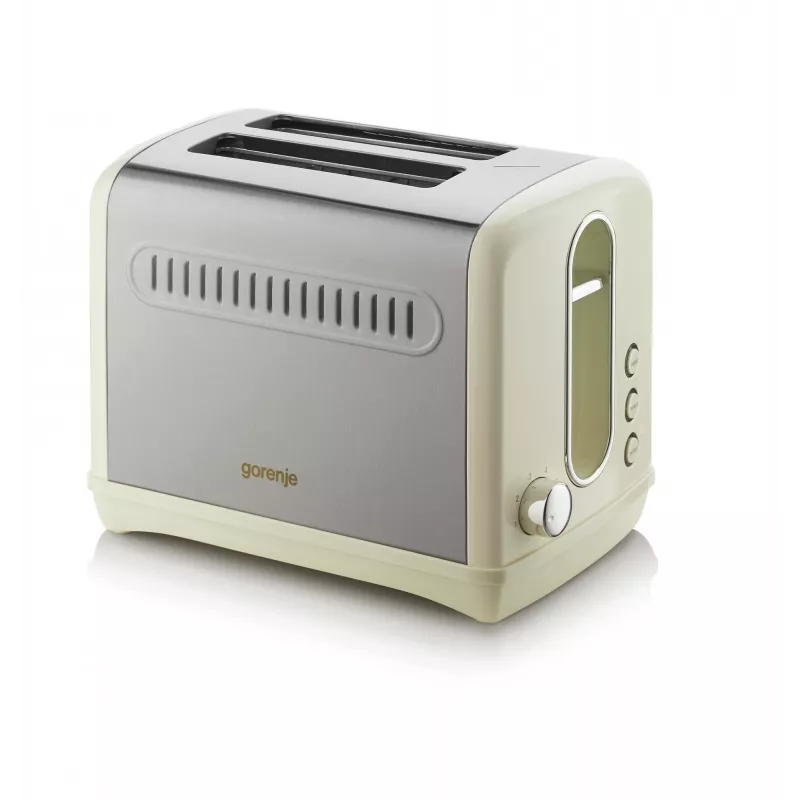 Toaster Gorenje T1100CLI 2-slice 1100 W Champagne, 6 browning levels, defrost & reheat