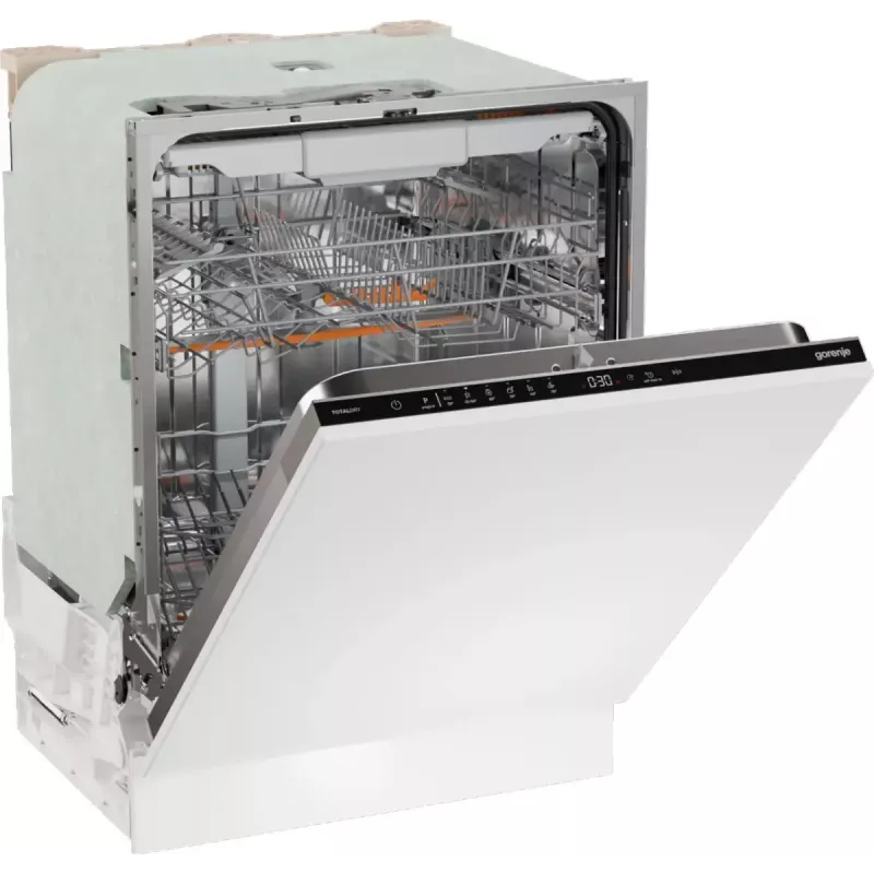 Built-in dishwasher Gorenje GV16D5 — 16 place settings, 44 dB, stainless steel, 7 temperature settings