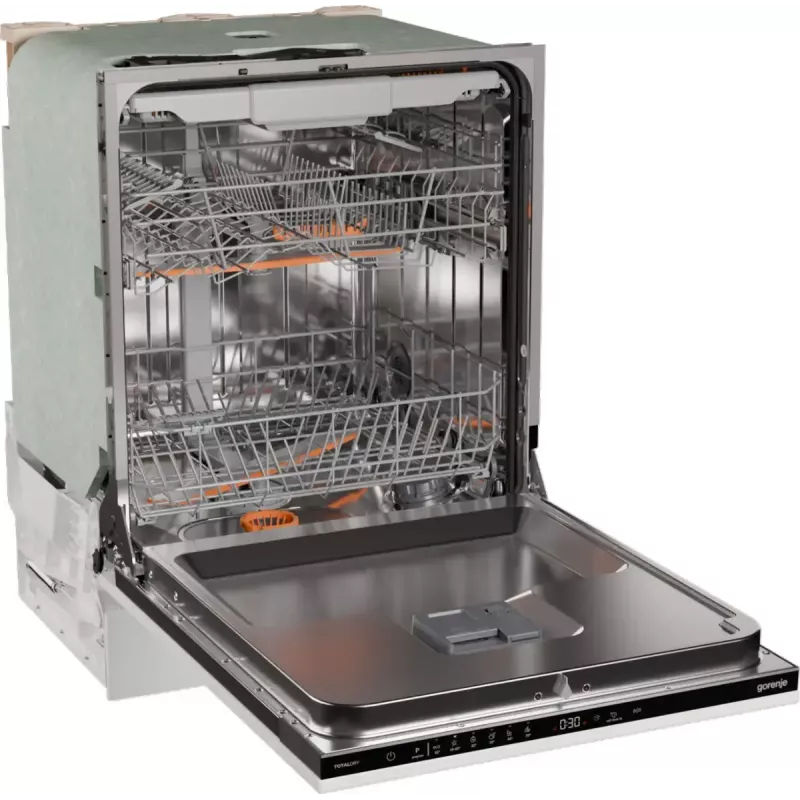 Built-in dishwasher Gorenje GV16D5 — 16 place settings, 44 dB, stainless steel, 7 temperature settings