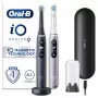 Electric toothbrush Oral-B iO 9 adult rotating, 2 handles, 2 brush heads, built-in battery, 3 h charge, Black/Rose