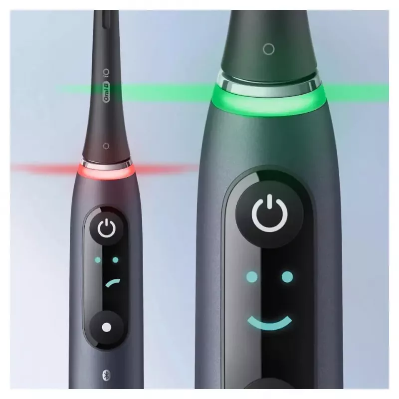 Electric toothbrush Oral-B iO 9 adult rotating, 2 handles, 2 brush heads, built-in battery, 3 h charge, Black/Rose