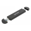 SSD enclosure Manhattan M.2 NVMe SATA USB-C USB-A 10 Gbps Black