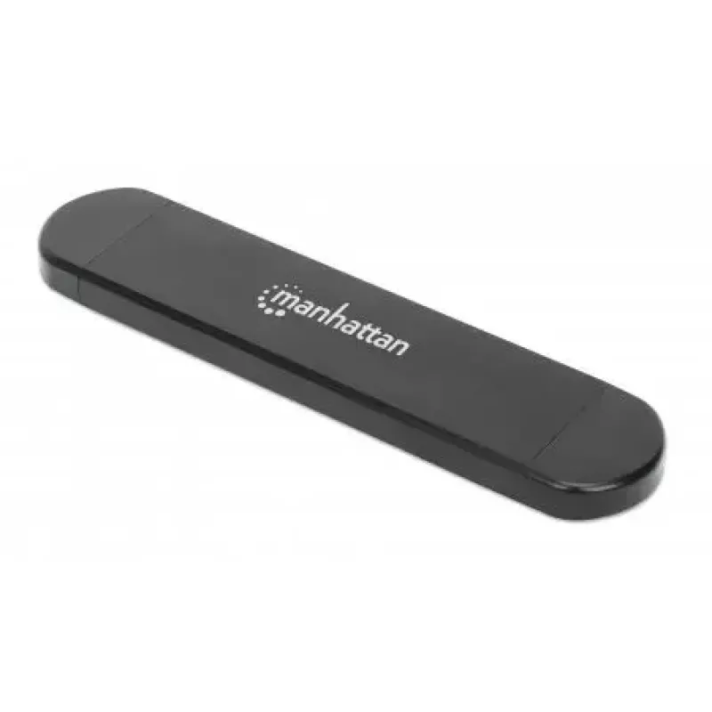 SSD enclosure Manhattan M.2 NVMe SATA USB-C USB-A 10 Gbps Black
