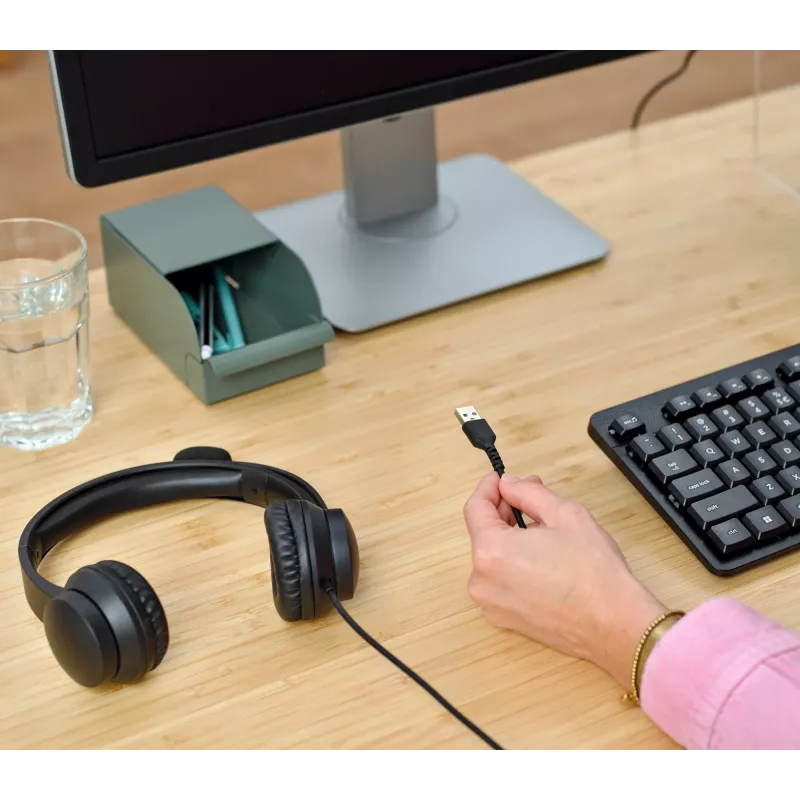 Trust HS-201 Headset Wired Head-band Office/Call center USB Type-A Black