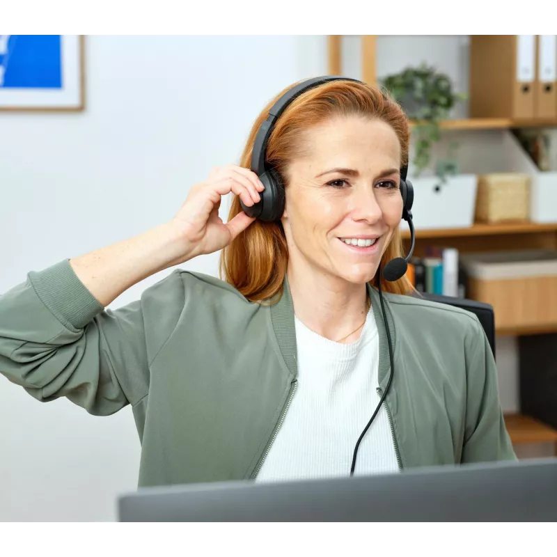 Trust HS-260 Headset Wired Neck-band Office/Call center USB Type-A Black
