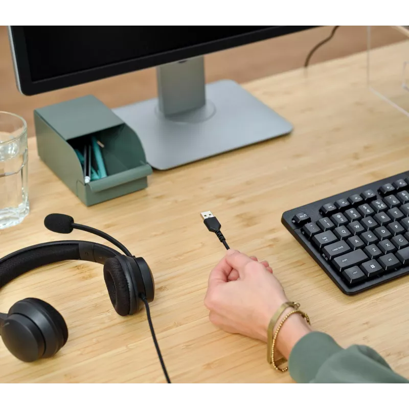 Trust HS-260 Headset Wired Neck-band Office/Call center USB Type-A Black
