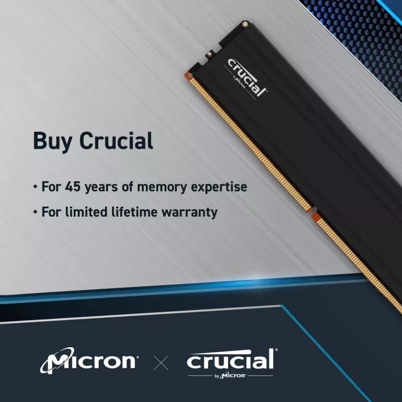 MICRON / CRUCIAL Memory - Crucial Pro - DDR5-5600 UDIMM - 64GB Kit (32GBx2)