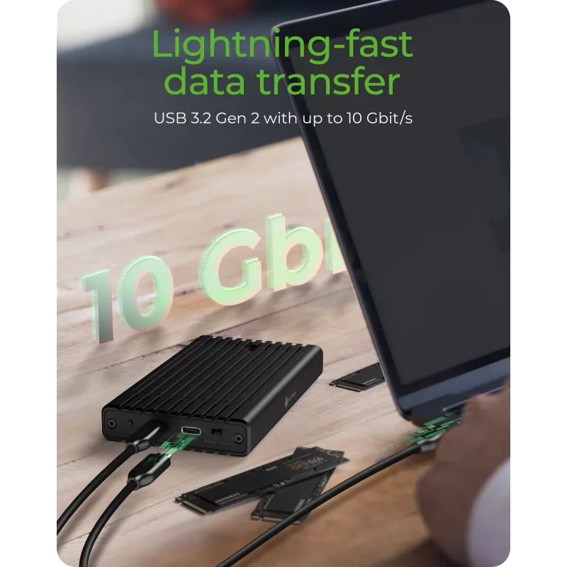 ICY BOX IB-2817MCL-C31 SSD enclosure Black M.2 USB powered