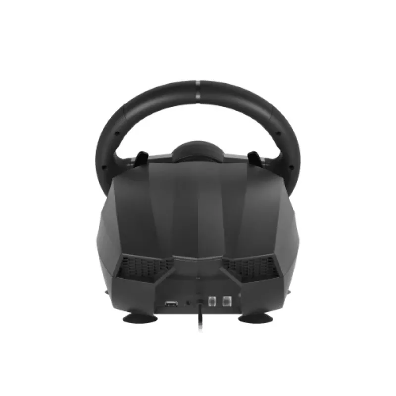 GENESIS Seaborg 400 Black, Silver USB Steering wheel + Pedals Nintendo Switch, PC, PlayStation 4, Playstation 3, Xbox 360, Xbox One, Xbox One S, Xbox One X