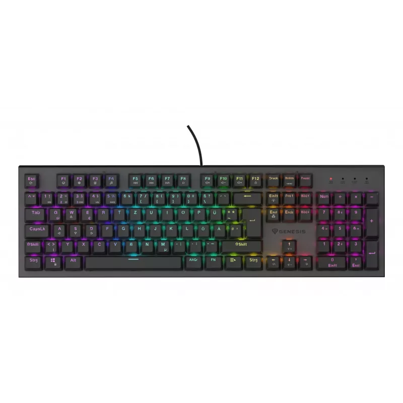 GENESIS Thor 303 Keyboard Gaming USB QWERTZ German Black Mechanical RGB