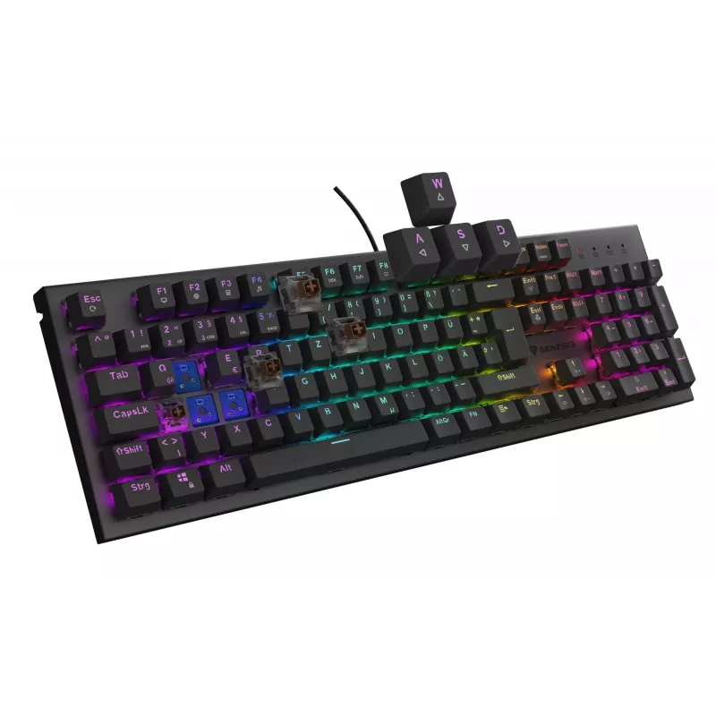 GENESIS Thor 303 Keyboard Gaming USB QWERTZ German Black Mechanical RGB
