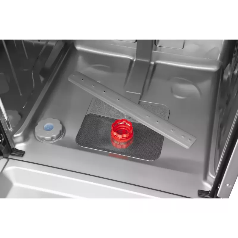 Semi built-in dishwasher AMICA DIM62E7qH — 14 place settings, 60 cm, LED touch display, 7 programs, White