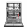 Semi built-in dishwasher AMICA DIM62E7qH — 14 place settings, 60 cm, LED touch display, 7 programs, White