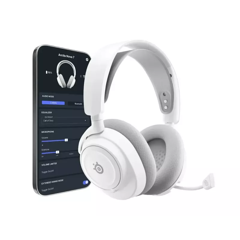 Headset Steelseries Arctis Nova 7 Wireless Gen 2 Gaming Bluetooth White