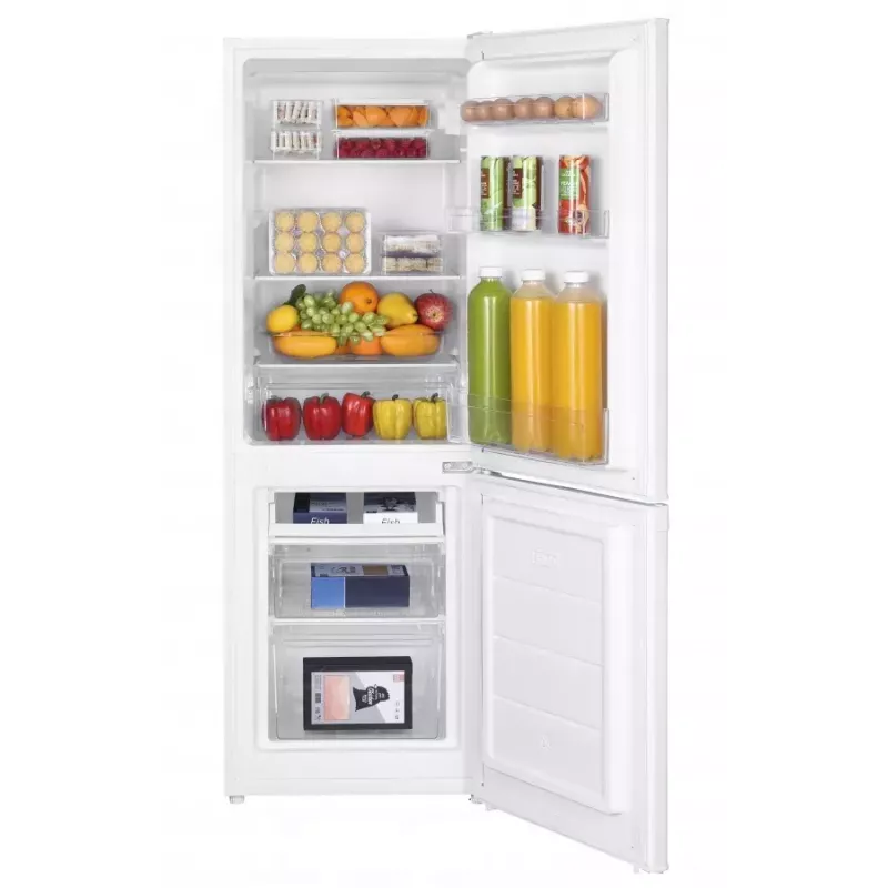 Fridge-freezer MPM MPM-182-KB-38W, freestanding, total capacity 182 L (fridge 121 L / freezer 52 L), white, E class