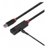 Lindy 5m USB 3.0 Active Extension Slim, USB 3.2 Gen 1 (3.1 Gen 1) Type-C, USB 3.2 Gen 1 (3.1 Gen 1) Type-C, 5000 Mbit/s, Black, Acrylonitrile butadiene styrene (ABS), Round cable