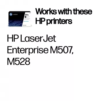 HP 89X High Yield Black Original LaserJet Toner Cartridge, 10000 pages, Black, 1 pc(s)