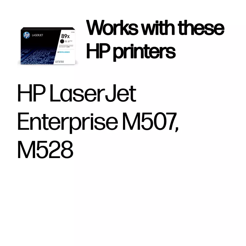 HP 89X High Yield Black Original LaserJet Toner Cartridge, 10000 pages, Black, 1 pc(s)