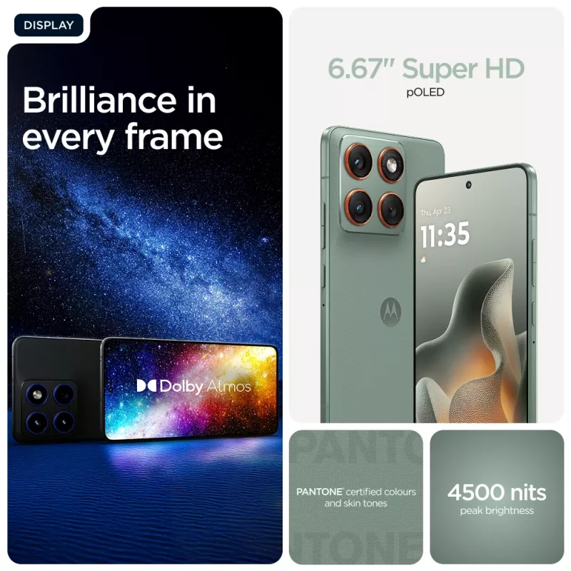Motorola edge 70 17 cm (6.7 inch) Dual SIM Android 16.0 5G USB Type-C 12 GB 512 GB 4800 mAh Green