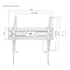 Tilt TV wall mount GEMBIRD WM-86T-01 for 37–86-inch screens, steel, tilt -5° to 10°, VESA 75x75–600x400, max load 75 kg