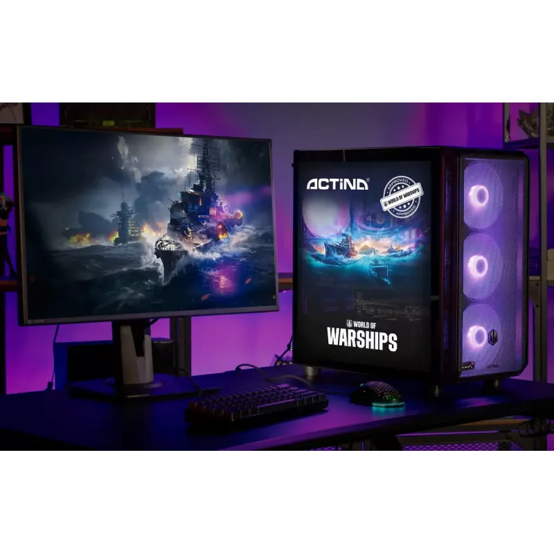 Desktop PC ActiveJet MIDI Tower AMD Ryzen 7 9700X, 32GB DDR5 6000MHz, 1TB SSD, Radeon RX 9060 XT 16GB, Windows 11 Pro, 850W, Black