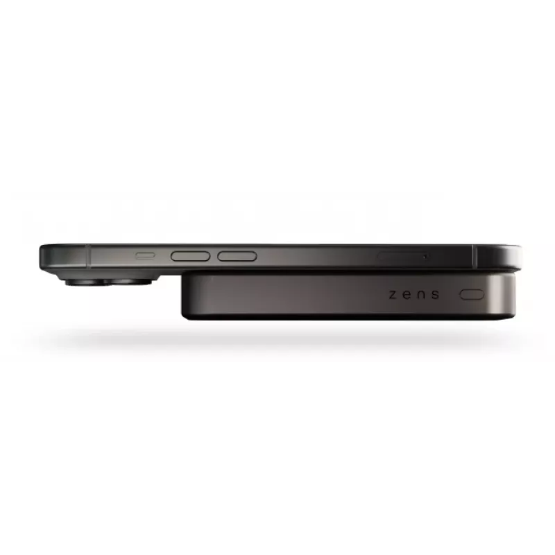 ZENS Powerbank Slim Qi2 Al 10000mah Black