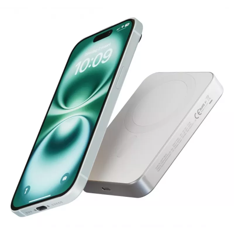 ZENS Powerbank Slim Qi2 Al 10000mah White