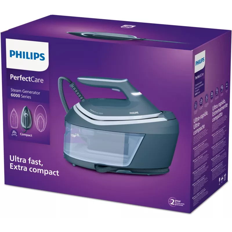 Philips 6000 series PSG6042/20 steam ironing station 2400 W 1.8 L SteamGlide Advanced Blue