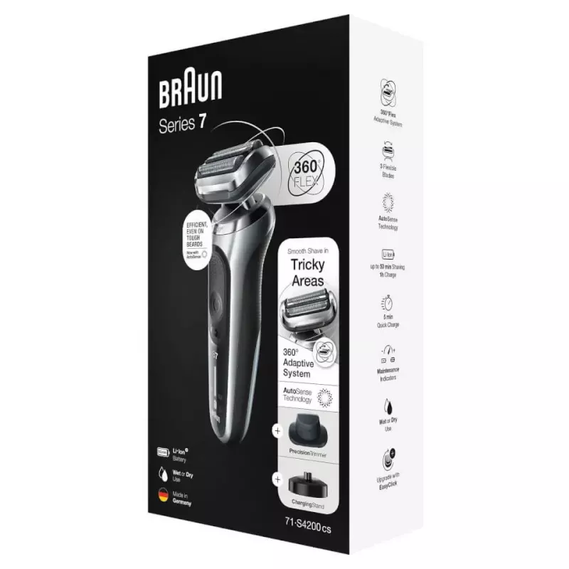 Foil shaver Braun Series 7 71-S4200cs Black AutoSense Battery