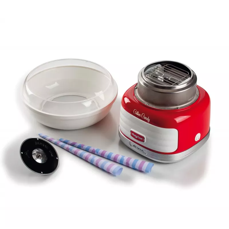 Ariete Cotton Candy Candy Floss Machine, 450 W, Red, Red, Hard candy, Granulated sugar, 500 W, 280 mm, 280 mm, 265 mm