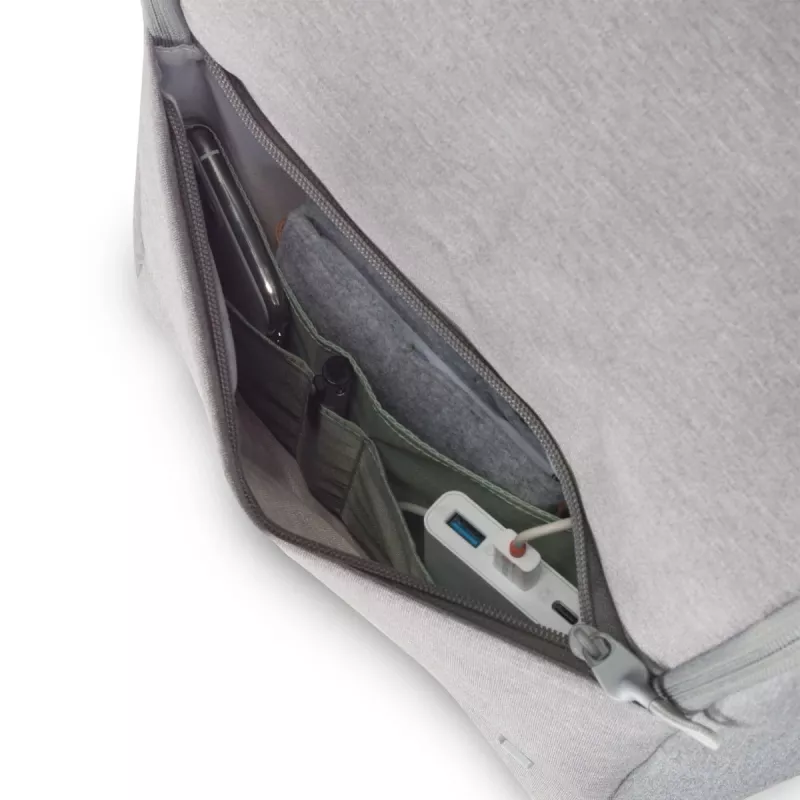 DICOTA Backpack Eco Motion - 13-15.6in Notebook Backpack - Light Grey / 600d Rpe Polyester
