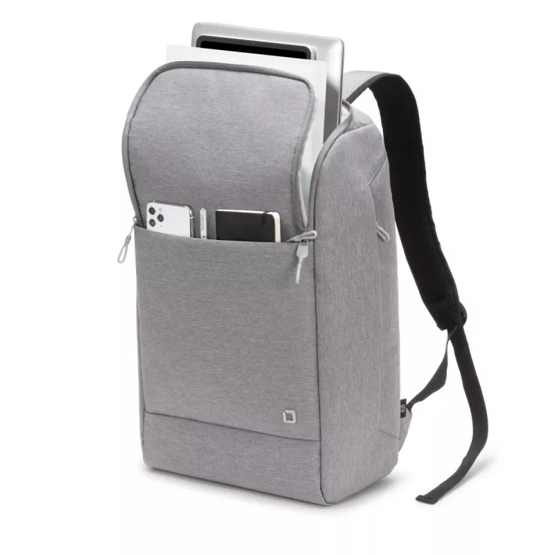 DICOTA Backpack Eco Motion - 13-15.6in Notebook Backpack - Light Grey / 600d Rpe Polyester