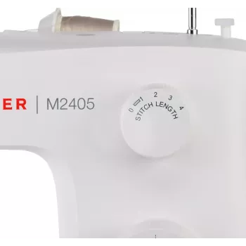 Semi-automatic sewing machine SINGER M2405 — mechanical, 11 programs, 8 stitch patterns, 70W, white