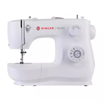Semi-automatic sewing machine SINGER M2405 — mechanical, 11 programs, 8 stitch patterns, 70W, white