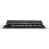 Lindy 7 Port USB 2.0 Metal Hub, USB 2.0 Type-B, USB 2.0, 480 Mbit/s, Black, Metal, 1.8 m