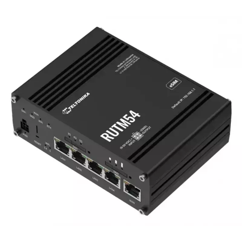 Wireless Router Teltonika RUTM54 Gigabit Ethernet Dual-band 5G Black