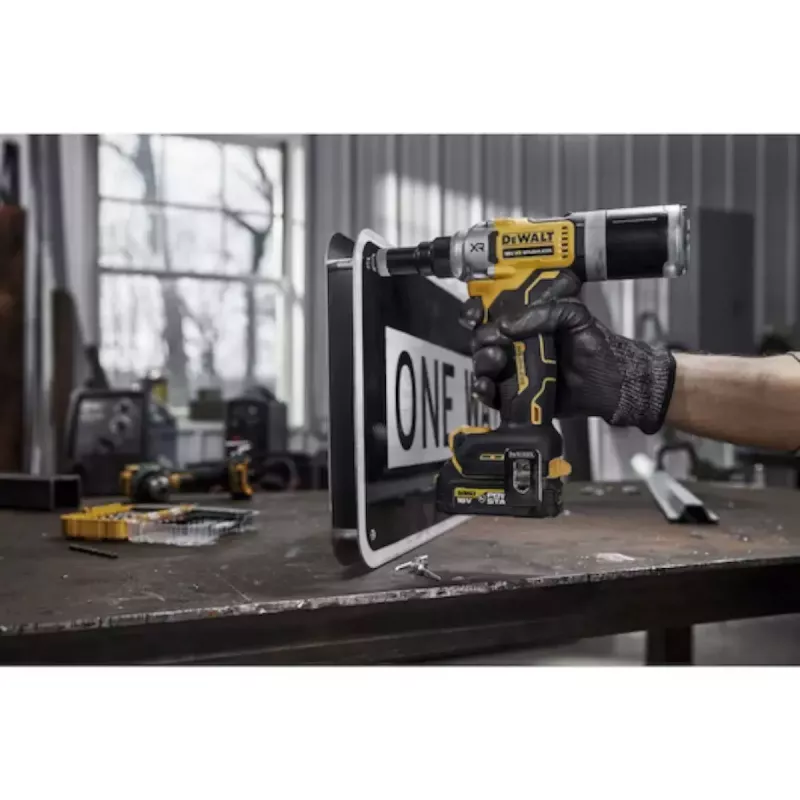 Cordless Riveter DeWalt DCF414NT-XJ — battery-powered rivet tool, portable