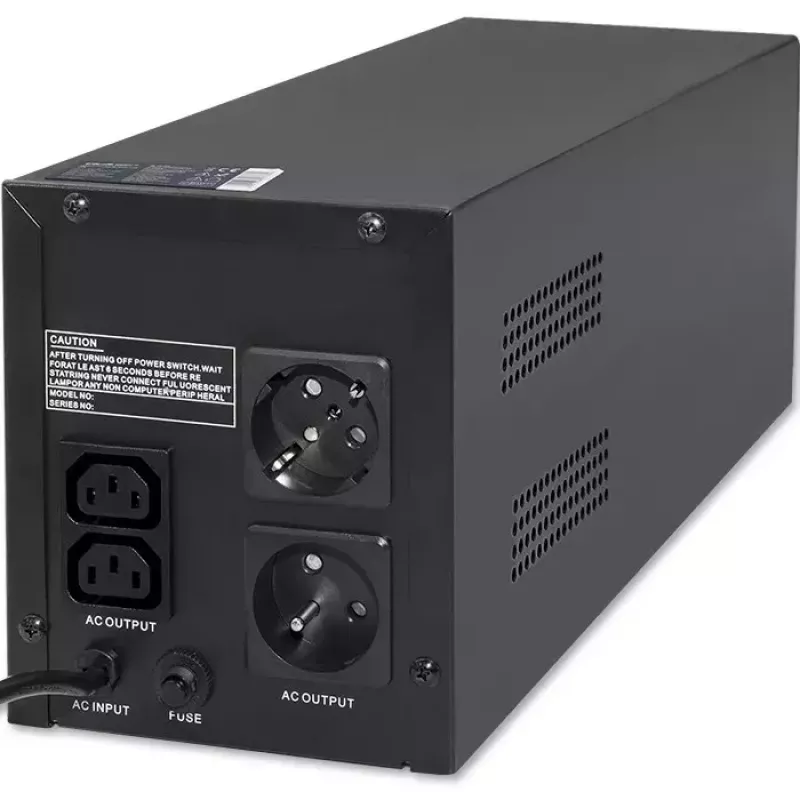 Qoltec UPS 53776 Line-Interactive 1.5 kVA 900 W 4 AC outlets