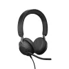 Jabra Evolve2 40 USB-A, MS Teams Stereo, Wired, Office/Call center, 20 - 20000 Hz, 188 g, Headset, Black