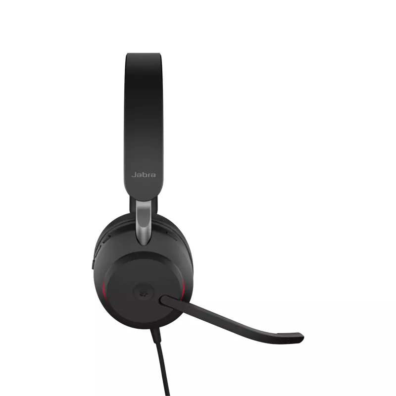 Jabra Evolve2 40 USB-A, MS Teams Stereo, Wired, Office/Call center, 20 - 20000 Hz, 188 g, Headset, Black